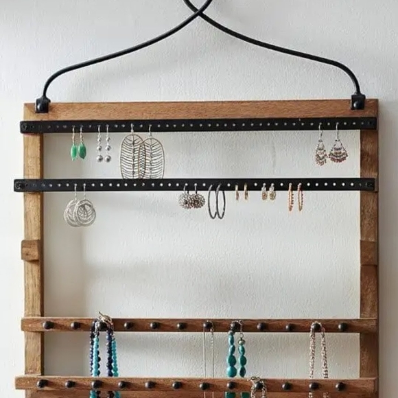 Wooden Jewelry Organizer with Black Accents - Picture 2 of 2